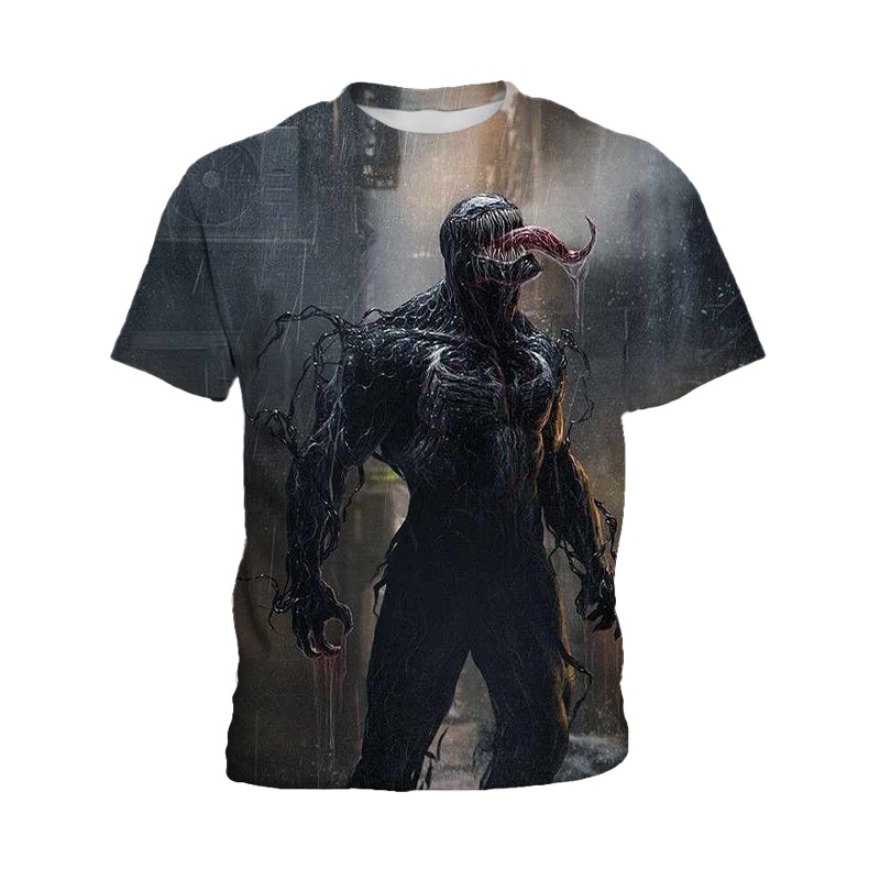 Áo Thun Tay Ngắn In Hình Marvel Venom Thời Trang Mùa Hè Cho Bé