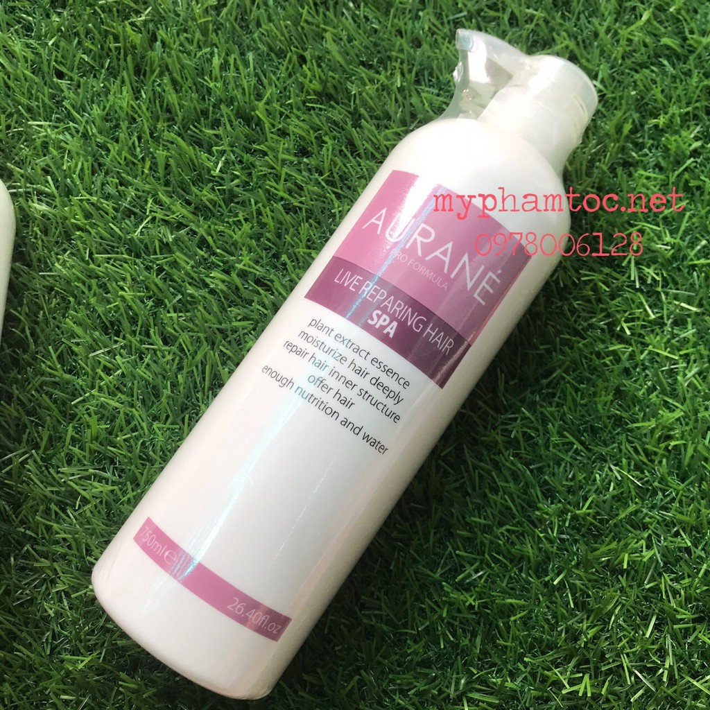 #aurane_chính_hãng_100% Dầu ngâm tóc Aurane Live Reparing Hair Spa phục hồi làm mượt tóc 750ml