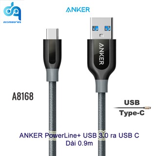 Cáp anker powerline+ usb 3.0 ra usb-c - a8168 - dài 0.9m