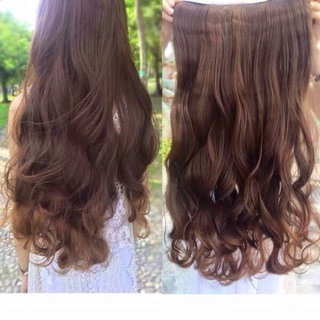 Tóc kẹp xoăn bồng bềnh, mềm mượt, dày 200g, có 5 bấm chắc chắc. Có sẵn đủ màu đen, nâu đen, nâu đỏ, nâu vàng...