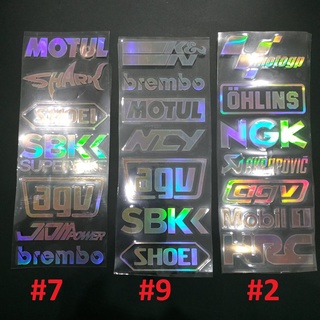 Tem Decal vỉ 7 Sticker dán xe phản quang Laser cá tính
