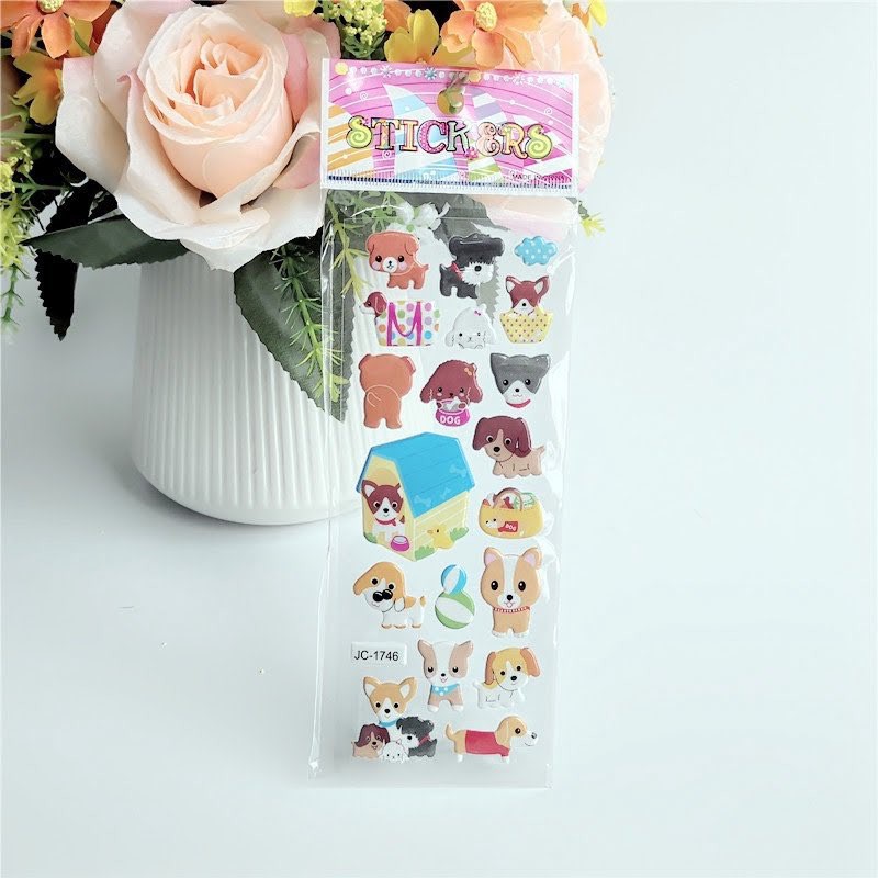 Sét 5 Vỉ Sticker 3D Nổi Nhiều Mẫu