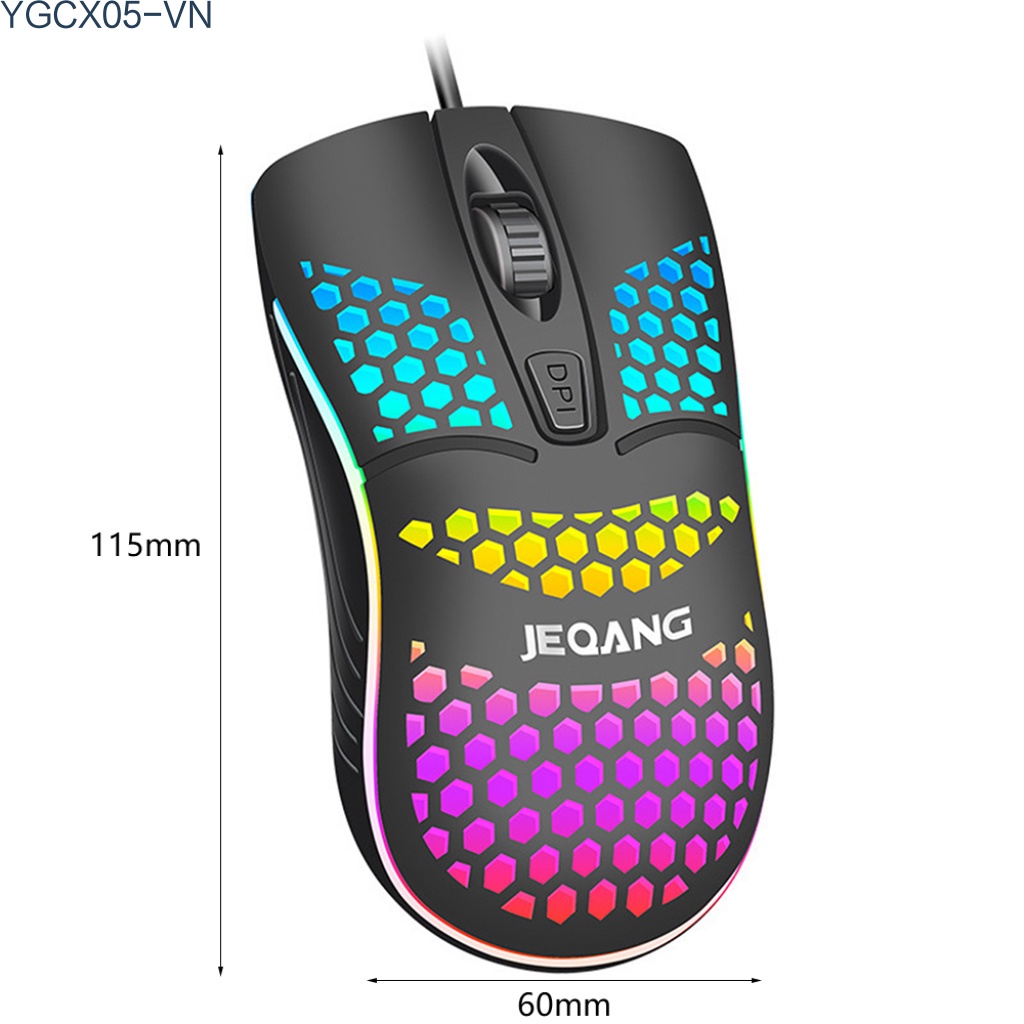 Chuột Chơi Game Jeqang G-102 Siêu Nhẹ Có Dây Và Đèn Led | BigBuy360 - bigbuy360.vn