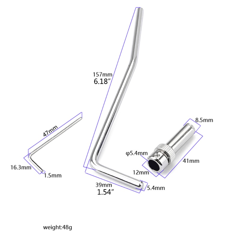 Trục Nối Tremolo Dài 6 18Inch Bằng Sắt Và Đồng Thau Bền Bỉ Dùng Để Sửa Chữa