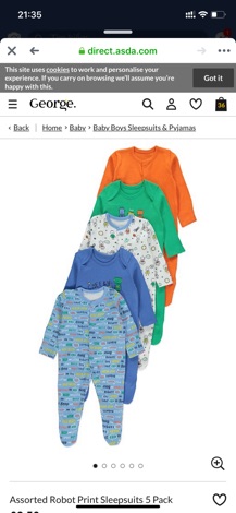 Sleepsuit bé trai/gái auth size 3-6m