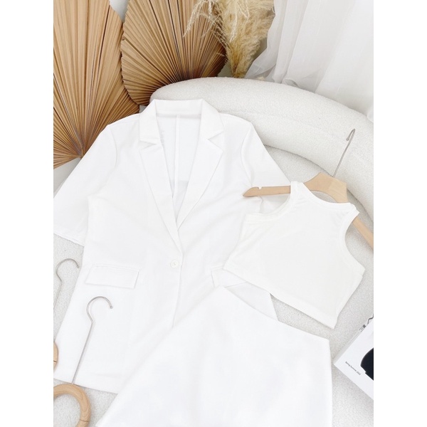 SET VEST TRẮNG 3 MÓN