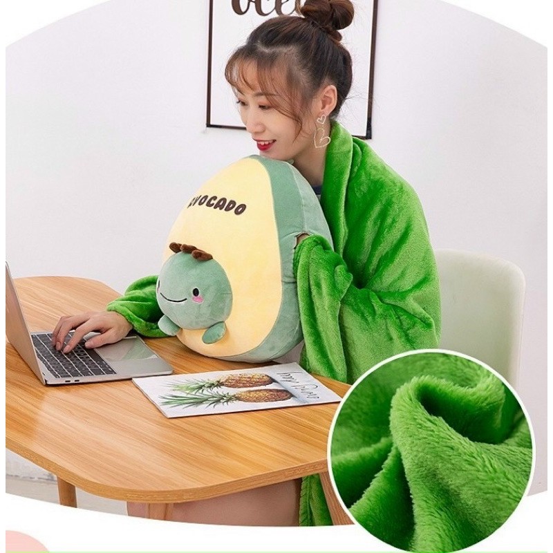 Chăn Trái Cây Kèm Thú – Vừa có thể dùng làm gối ôm + có chăn để đắp