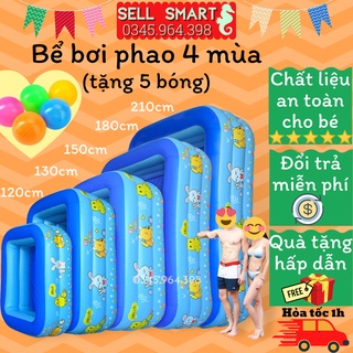 Bể bơi phao Cỡ lớn cho bé và gia đình-Bể bơi phao 3 Tầng-Bể Bơi Summer 3 tầng Nhiều Kích Thước M3, M5, M8, 2M1