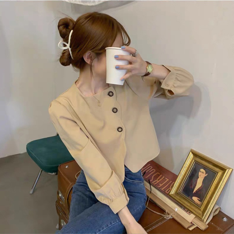 Aó sơ mi nữ kiểu Hàn Quốc đẹp dễ thương ulzzang tay dài bigsize form rộng đẹp kiểu công sở M-8