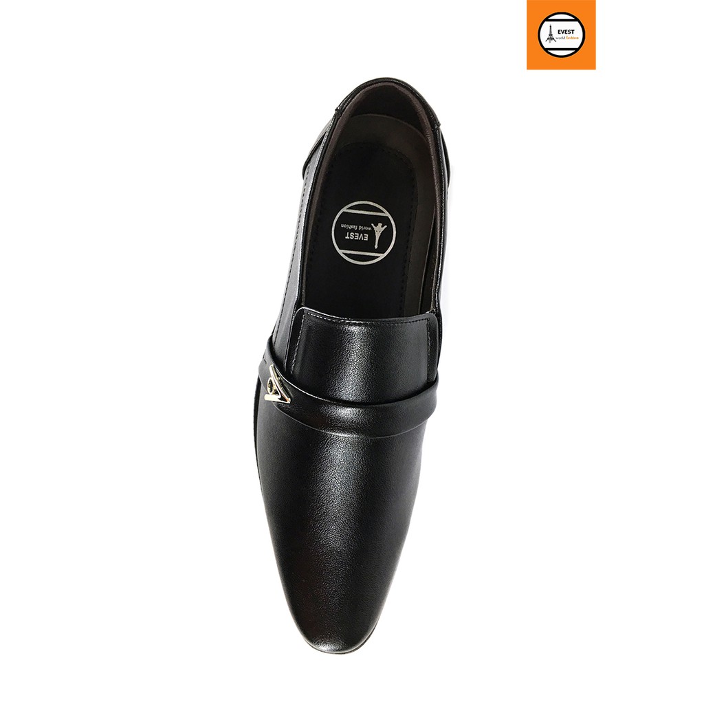 Giày tây đen nam thời trang Evest A287 | BigBuy360 - bigbuy360.vn