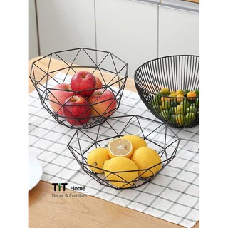 ( KÈM ẢNH THẬT) Giỏ sắt đựng hoa quả kiểu dáng độc đáo