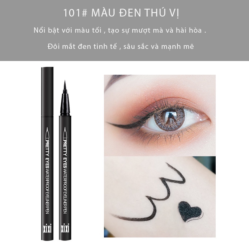 Bút Kẻ Mắt Chống Nước Xixi, Lâu Trôi, Không Lem, Nét Siêu Mảnh