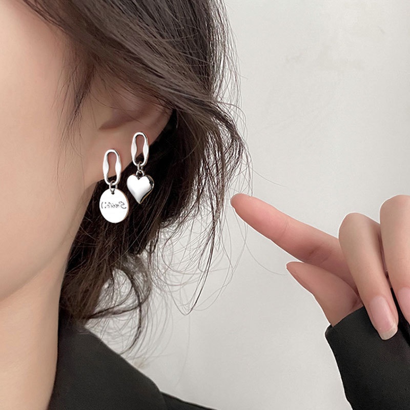 Khuyên tai hình trái tim phong cách Hàn Quốc thời trang