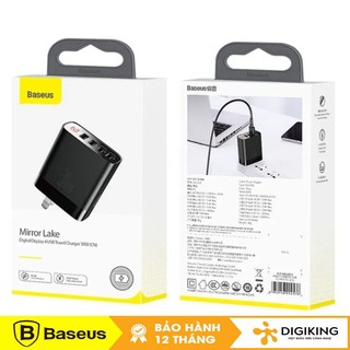 🌟chính hãng 🌟 sạc 4 cổng usb 30w baseus mirror lake digital ccjmhb