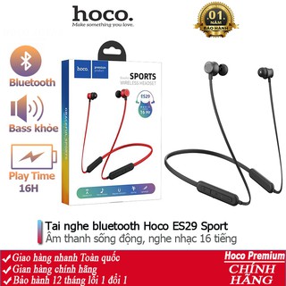 Tai nghe bluetooth Hoco ES29, tai nghe choàng cổ thể thao Bass mạnh mẽ nghe nhạc 16 tiếng cực đã