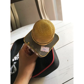 Micro kèm loa Micgeek Q7 blutooth (Vàng)
