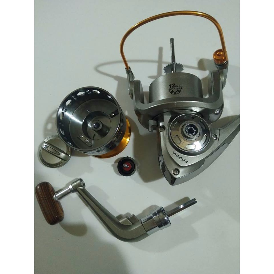 Bộ cần câu 2 khúc 2m7, máy yumoshi lc 7000 kèm trọn bộ phụ kiện
