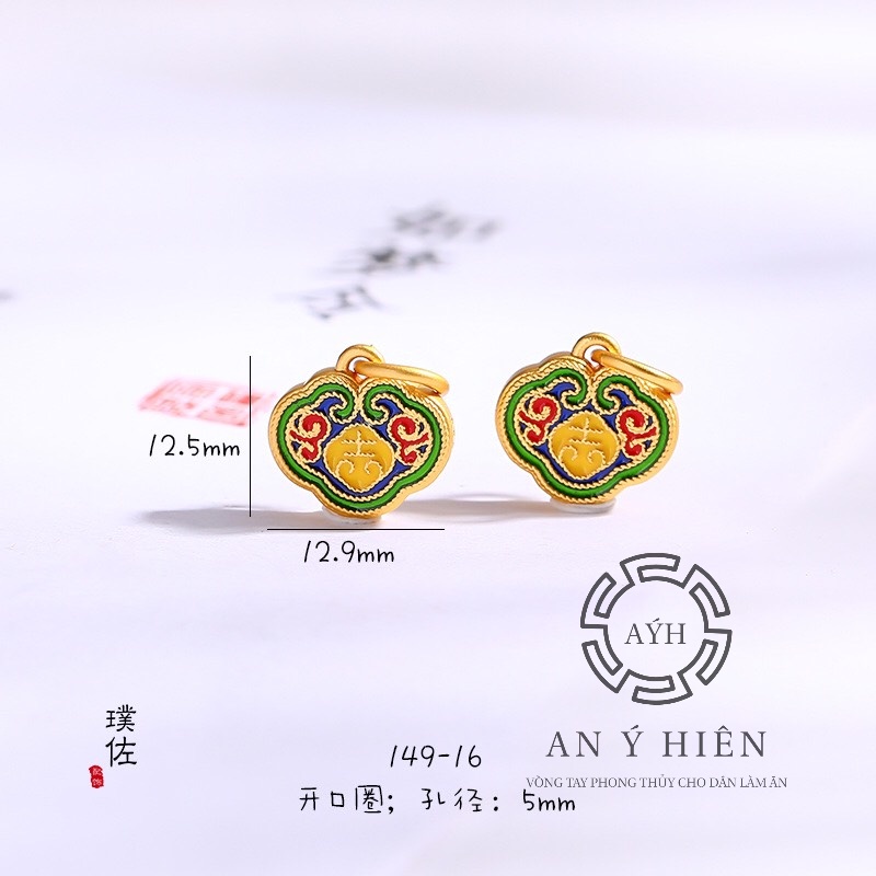 Charm Khóa hoa sen xanh #C150 ( An Ý Hiên)