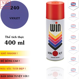 Chai sơn xịt sơn xe máy cao cấp ATM / WIN màu tím violet A240 / 240 dung tích 400 ml