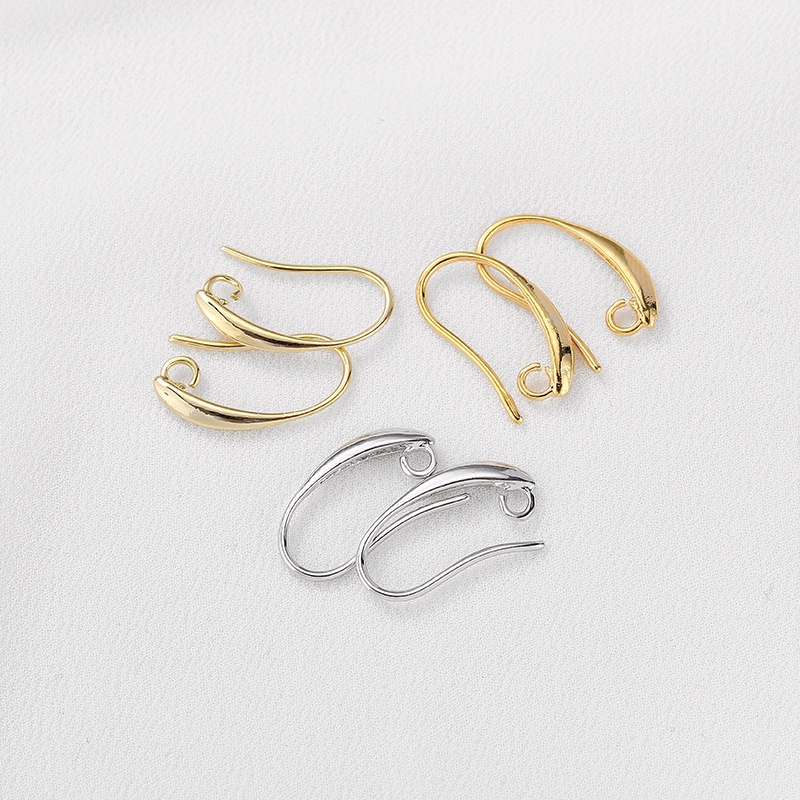 Một Cặp Khuyên Tai Móc diy Chữ U Bằng Đồng 14K Màu Vàng Kim Trang Sức Khuyên Tai Thủ Công