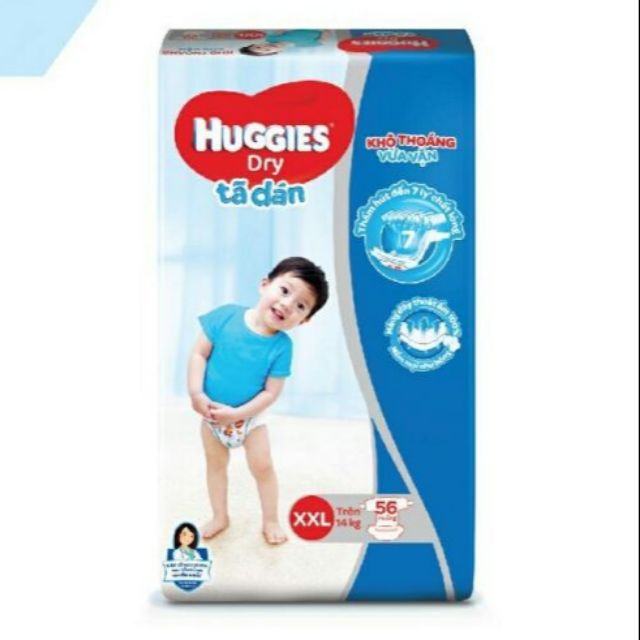 Tã dán Huggies XXL56 (đệm mây)