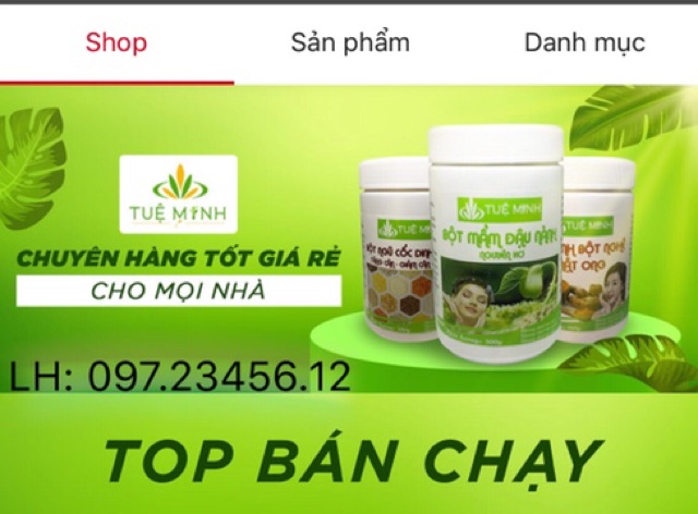 COMBO 3 HỘP =1,5 KG Mầm đậu nành Nguyên xơ Tuệ Minh