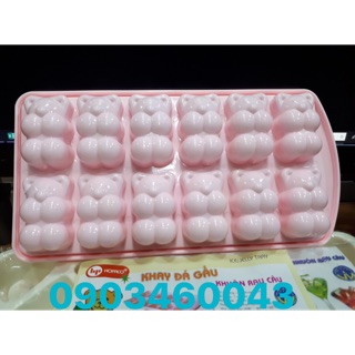 Khay đá rau câu hình gấu hofaco
