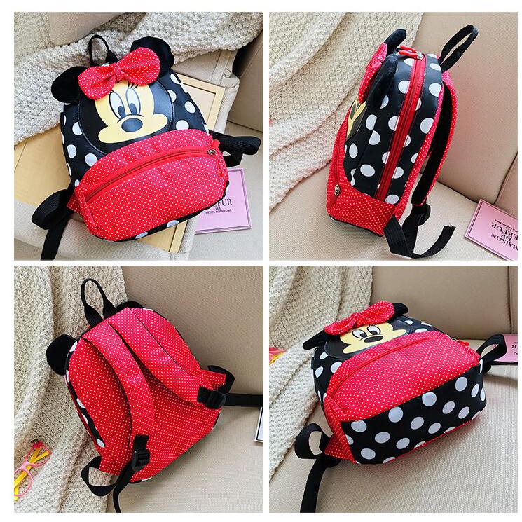 DISNEY Ba Lô Đi Học Họa Tiết Chuột Mickey/Minnie Xinh Xắn Dành Cho Bé