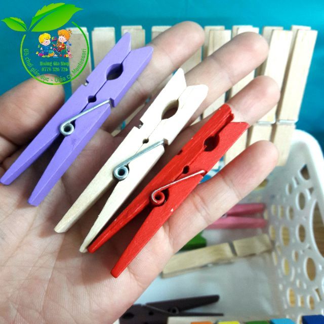 Set 50 Kẹp gỗ 7cm
