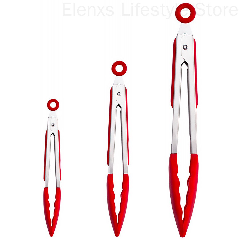 Kẹp Gắp Thức Ăn Đầu Silicone Chống Dính 7 Inch