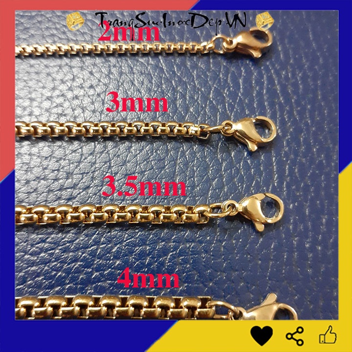 Lắc tay inox kiểu bông dừa mạ vàng sáng đẹp không đen, nhiều cỡ, nhiều size dễ chọn