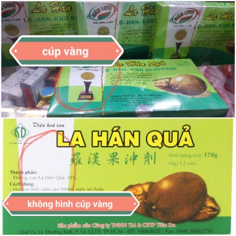 [10 hộp] La hán quả hoà tan Hán Linh có cúp vàng (1190)