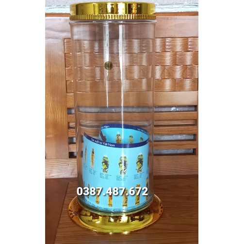 Bình ngâm rượu sâm thủy tinh PHÚ HÒA 16,8 có van,không van