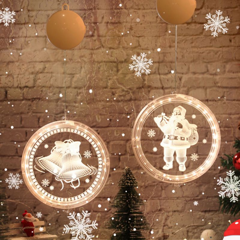 Đèn LED Có Giác Hút Gắn Cửa Sổ Trang Trí Giáng Sinh