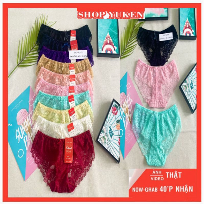 💖Quần Lót Nữ💖Quần Ren Hoa Hồng-Xuất Khẩu Mền Mịn Thoáng Mát