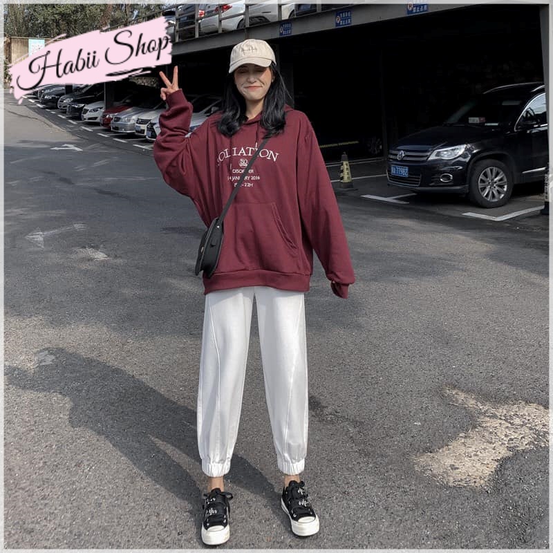 Áo hoodie unisex - Áo nỉ hoodie nữ có mũ HABII AH01 | BigBuy360 - bigbuy360.vn
