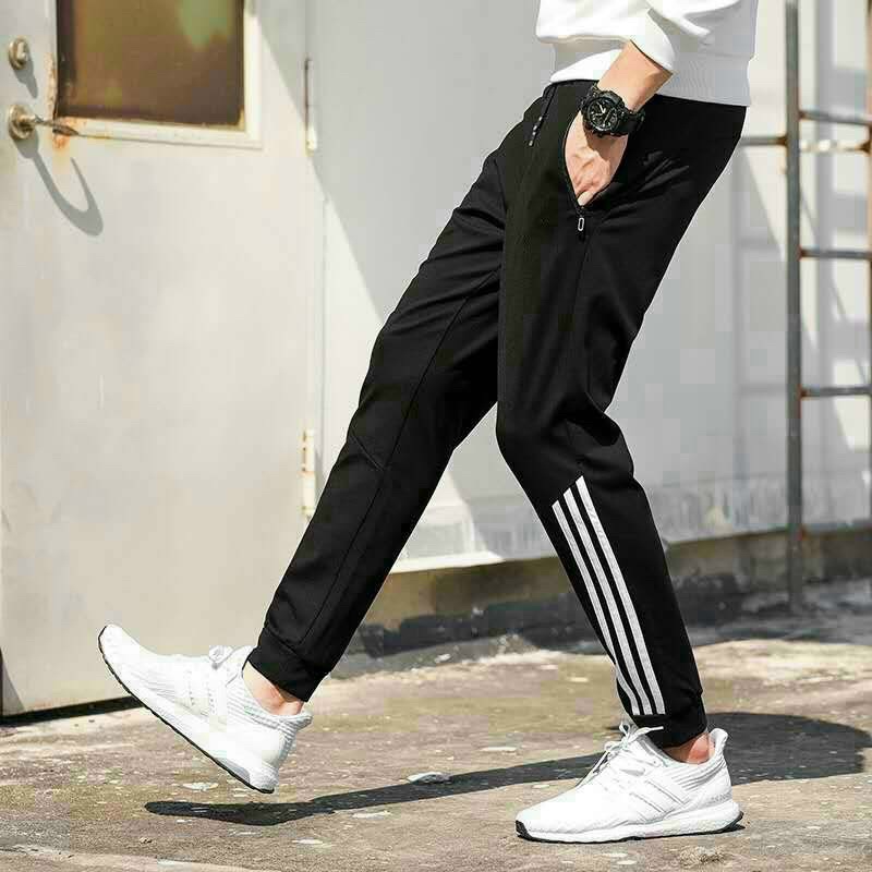 Quần jogger nam nữ trơn phối sọc chất vải nỉ co giãn (kèm ẢNH THẬT+VIDEO)