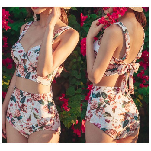 [THANH LÝ] Bộ Đồ bơi Bikini 2 mảnh Vintage Rose 9028 [Tặng 02 mút đệm ngực] | BigBuy360 - bigbuy360.vn