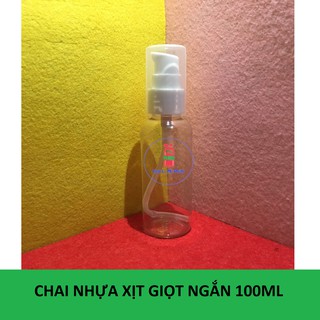 Chai nhựa xịt giọt ngắn đựng / chiết mỹ phẩm 100ml