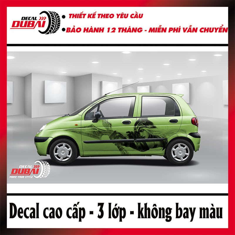 Tem Dán Sườn Xe Matiz Xạ Thủ Cực Chất