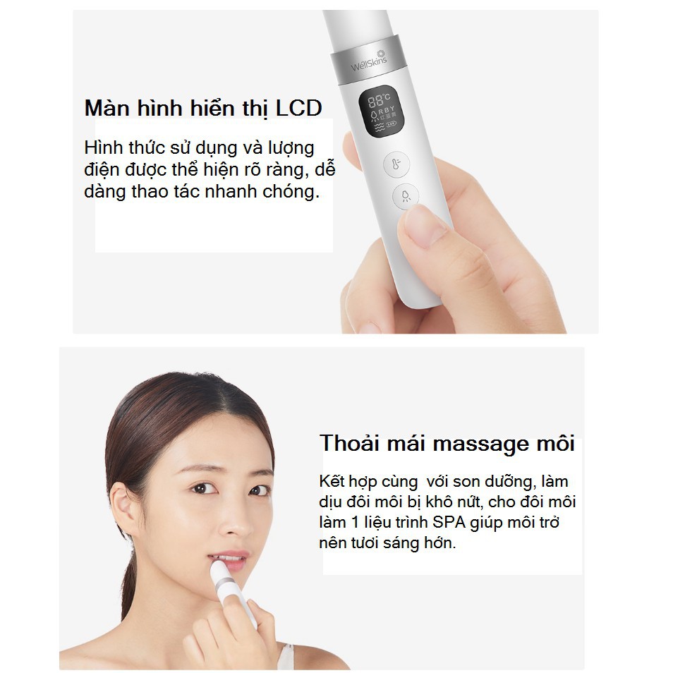 Máy massage mắt giảm thâm giảm nếp nhăn WéllSkins MY-300