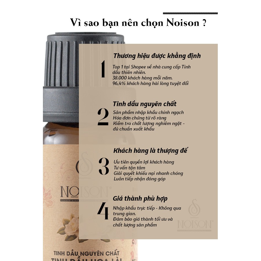 Tinh dầu Hương thảo Noison 100ml | Rosemarry Essential Oil | Nhập khẩu Ấn Độ