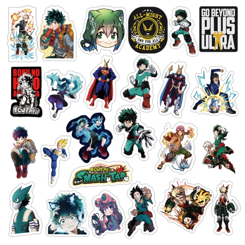 50 Hình dán sticker anime hoc viện siêu anh hùng My Hero Academia - DB.151