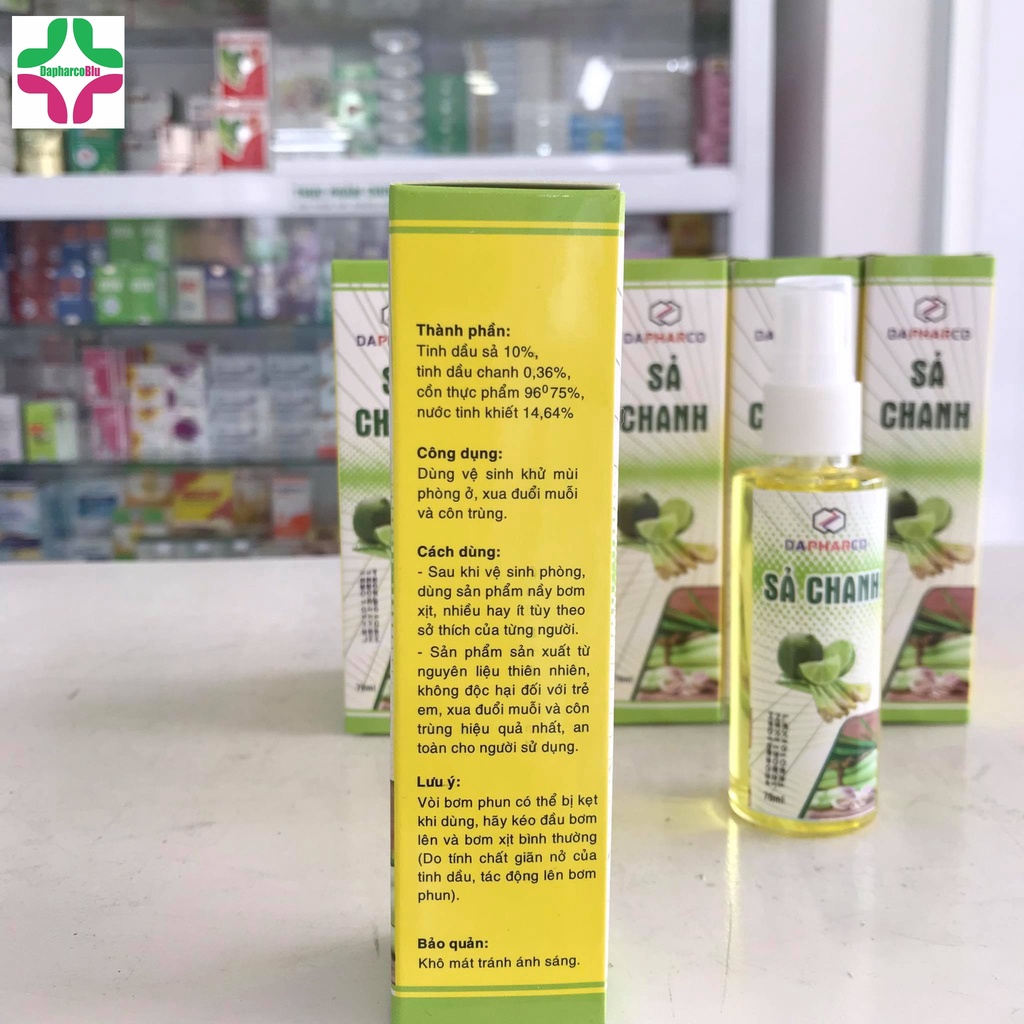 Xịt côn trùng Sả Chanh - Chai 70ml