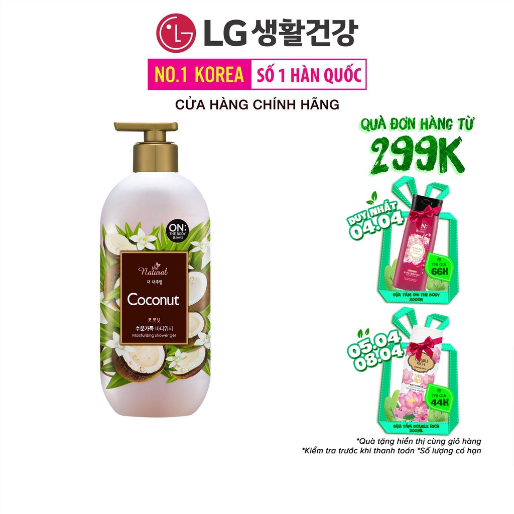 Sữa tắm On: The Body the Natural Coconut 500g - Hương Dừa