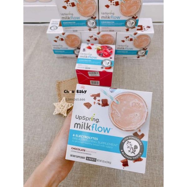 Ngũ cốc lợi sữa Upspring vị dâu và chocolate