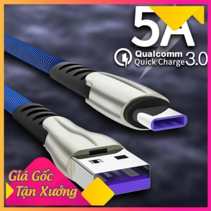 Cáp Sạc Nhanh 5A giao diện micro USB/Type-C/Lightning