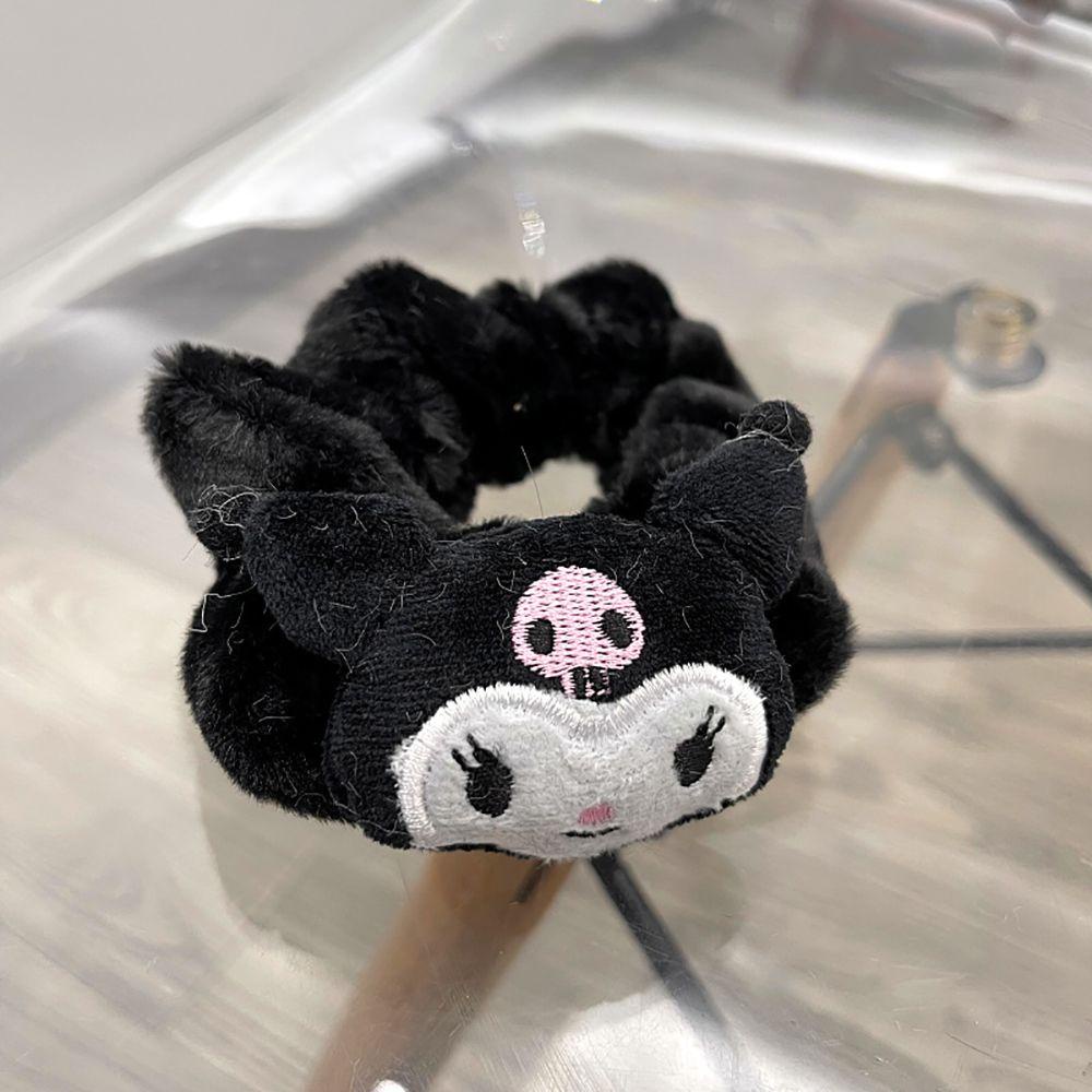 Dây buộc tóc co giãn bằng lông nhung hình nhân vật hoạt hình Kuromi ngọt ngào dễ thương phong cách Hàn Quốc cho nữ