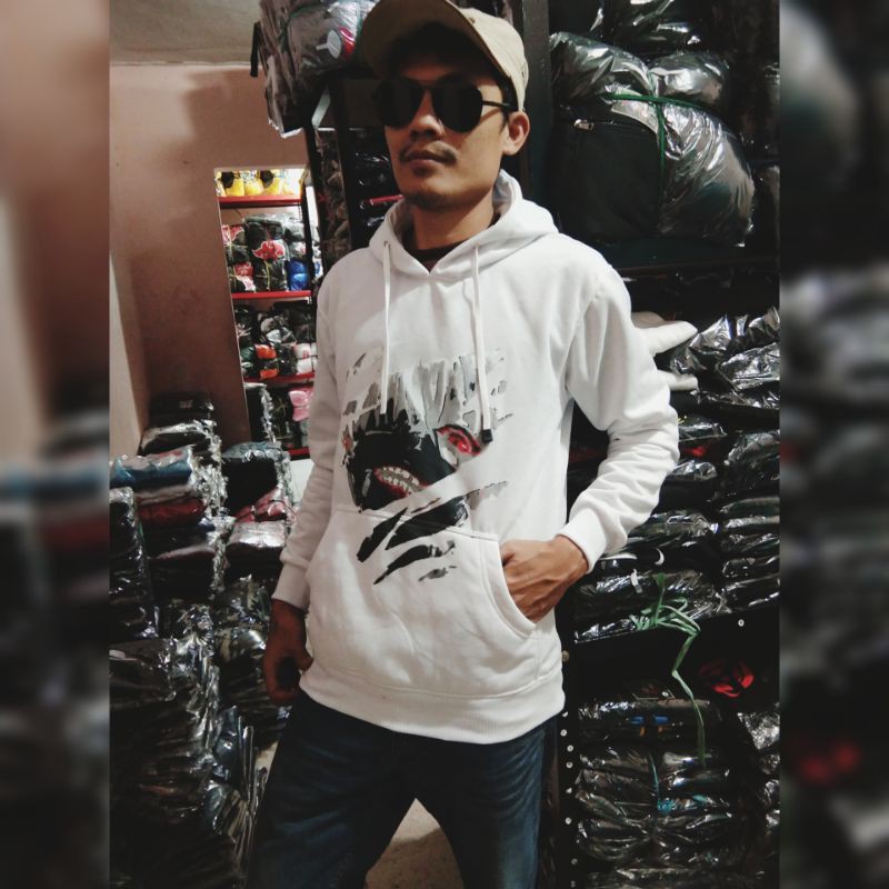 Áo Khoác Hoodie Cosplay Nhân Vật Kaneki Tokyo Ghoul