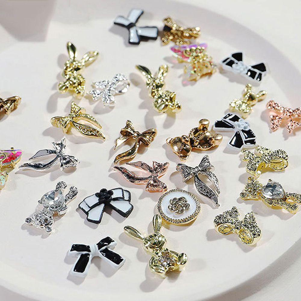 Phụ Kiện Trang Trí Móng Tay 3D Hình Thỏ / Gấu / Trái Tim Thời Trang